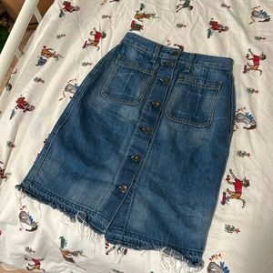 RAG & BONE BUTTON DOWN DENIM SKIRT